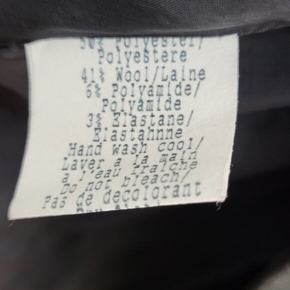 Vtg Lafayette 148 New York Bloomingdales Long Wool Blend One Button Jacket Sz 4 - Picture 10 of 10